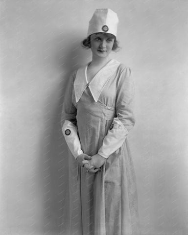 Woman Posing In Uniform 8x10 Reprint Of Old Photo - Photoseeum