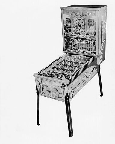 Bally Acapulco Bingo Pinball Machine 1961 8x10 Reprint Of Old Photo - Photoseeum