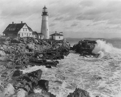 Lighthouse Portland Maine 1935 Vintage 8x10 Reprint Of Old Photo - Photoseeum