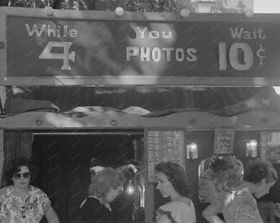 Photo Booth While U Wait 1938 Vintage 8x10 Reprint Of Old Photo - Photoseeum