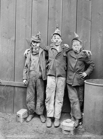 Smokin Coal Mine Boys 1905 Vintage 8x10 Reprint Of Old Photo - Photoseeum