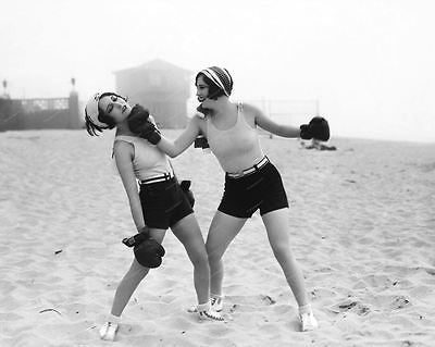 Boxing On The Beach 1920s Vintage 8x10 Reprint Of Old Photo - Photoseeum