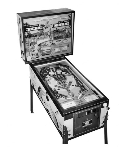 Chicago Coin Dolphin Pinball Machine 8x10 Reprint Of Old Photo - Photoseeum