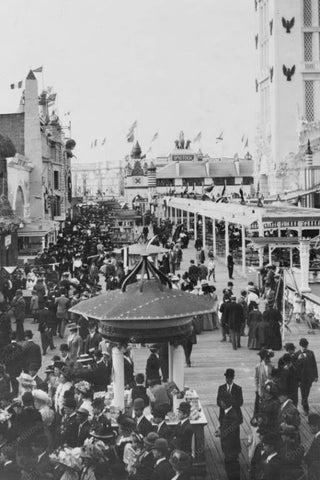 Coney Island Dreamland Midway 1900s 4x6 Reprint Of Old Photo - Photoseeum