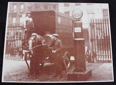Socony Gas Delivery Truck Vintage Sepia Card Stock Photo 1920s - Photoseeum