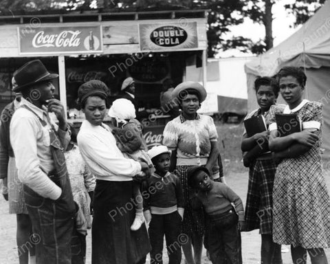 Black Family & Antique Soda Booth Signs 8x10 Reprint Of Old Photo - Photoseeum