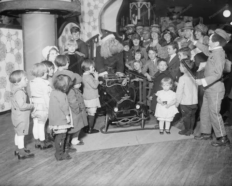 Santa Claus Pedal Car Children & Toys 8x10 Reprint Of Old Photo - Photoseeum