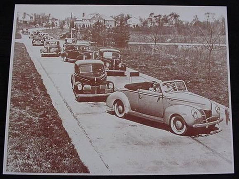 Vintage Automobile Car Rally Vintage Sepia Card Stock Photo 1940s - Photoseeum