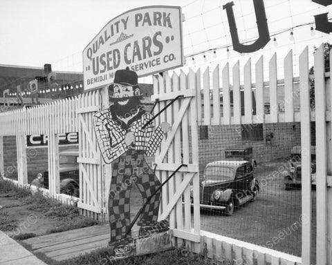 Quality Used Car Lot With Cartoon Sign 8x10 Reprint Of Old  Photo - Photoseeum
