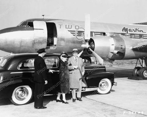 Glenn Martin &  Mother Outside TWO Airplane Vintage Reprint 8x10 Old Photo - Photoseeum