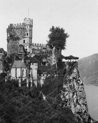 Castle Rheinstein On Rhine Germany Old 8x10 Reprint Of Photo - Photoseeum