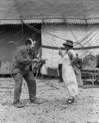 Boy & Girl Circus Clowns 1920s Vintage 8x10 Reprint Of Old Photo - Photoseeum