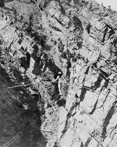 Baldwin's Tightrope Walk Over Gorge! 8x10 Reprint Of Old Photo - Photoseeum