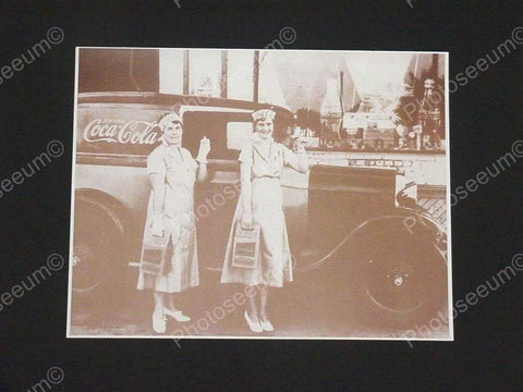 Coca Cola Truck 2 Ladies with Handy 6 Pack Vintage Sepia Card Stock Photo 1930s - Photoseeum