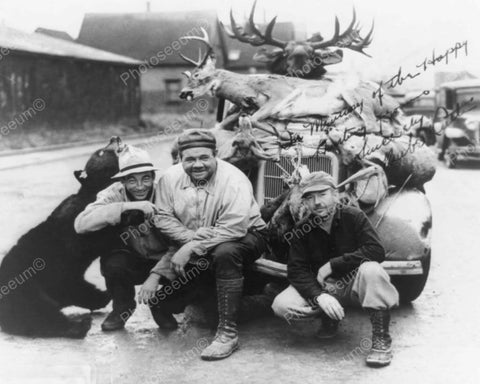 Babe Ruth Hunting With Friends Vintage 8x10 Reprint Of Old Photo - Photoseeum