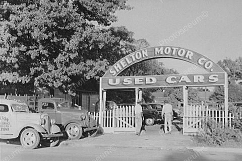 Shelton Motor Co. Used Car Lot Nostalgic 4x6 Reprint Of Old Photo - Photoseeum