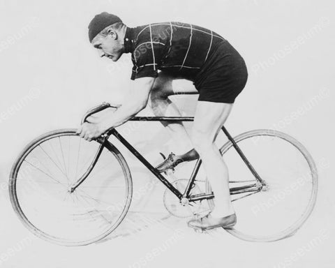 Antique Bicycle Racer 1900s 8x10 Reprint Of Old Photo - Photoseeum