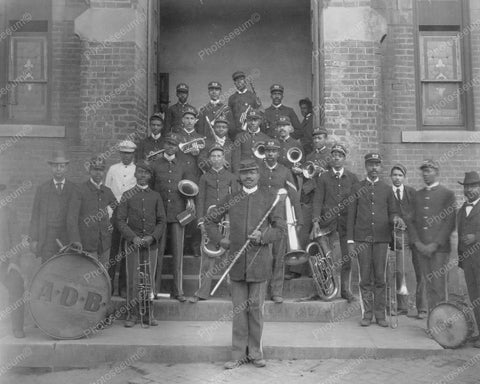 African American Band Portrait 1900s 8x10 Reprint Of Old Photo - Photoseeum