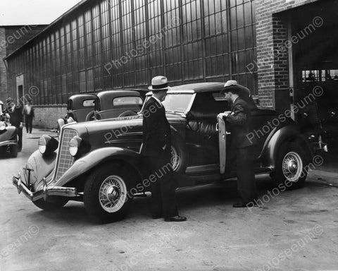 Sedan Automobile Rolls Out Of Factory 8x10 Reprint Of Old Photo - Photoseeum