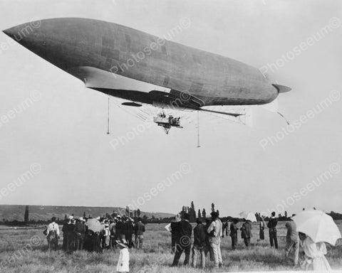 French Military Dirigible In Air 1900s 8x10 Reprint Of Old Photo - Photoseeum