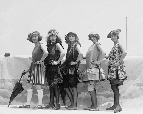 Beauty Contestants Line Up 1922 Vintage 8x10 Reprint Of Old Photo - Photoseeum