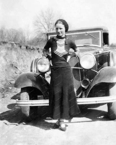 Bonnie Parker Ford 1932 Vintage 8x10 Reprint Of Old Photo - Photoseeum