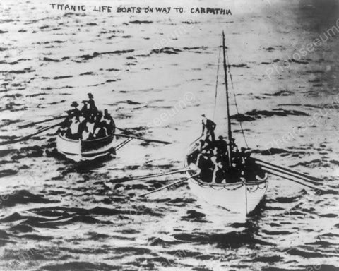 Titanic Life Boats Sail Carpathia 1910 8x10 Reprint Of Old Photo - Photoseeum