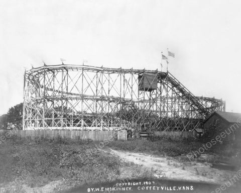 Kansas Huge Roller Coaster Circa 1900s 8x10 Reprint Of Old Photo - Photoseeum