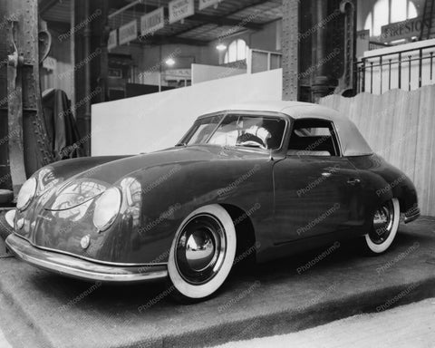 Porsche 1950 Paris Motor Show Vintage 8x10 Reprint Of Old Photo - Photoseeum