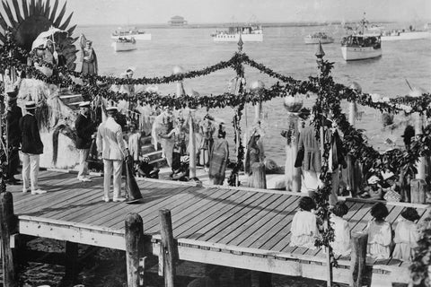 Atlantic City Carnival by the Ocean 1920s 4x6 Reprint Of Old Photo - Photoseeum