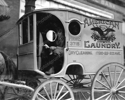 American Laundry Co Antique Truck 1900s 8x10 Reprint Of Old Photo - Photoseeum