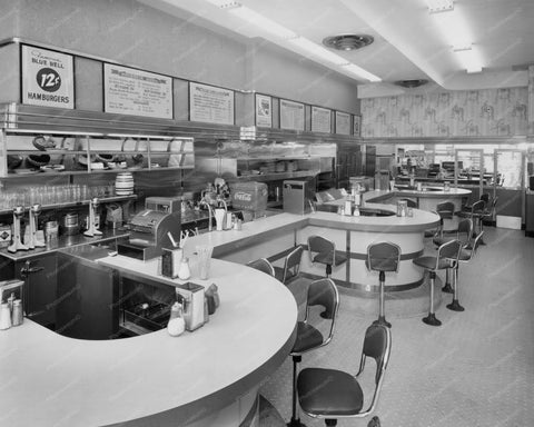 Blue Bell Soda Fountain 1940s Vintage 8x10 Reprint Of Old Photo - Photoseeum