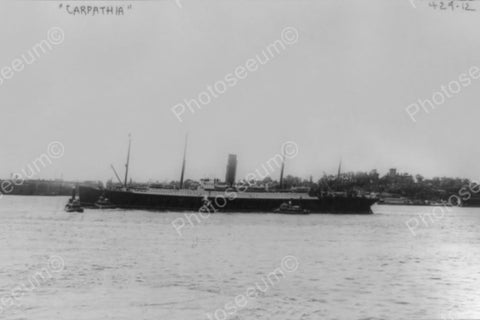 RMS Carpathia Ship Broadside View 4x6 Reprint Of Old Photo - Photoseeum