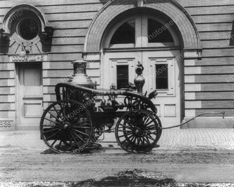 Antique Fire  Engine Wagon 1911 8x10 Reprint Of Old Photo - Photoseeum