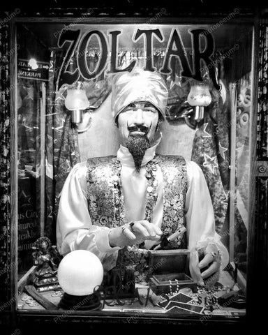 Zoltar Fortune Teller Coin Op Machine Vintage 8x10 Reprint Of Old Photo - Photoseeum