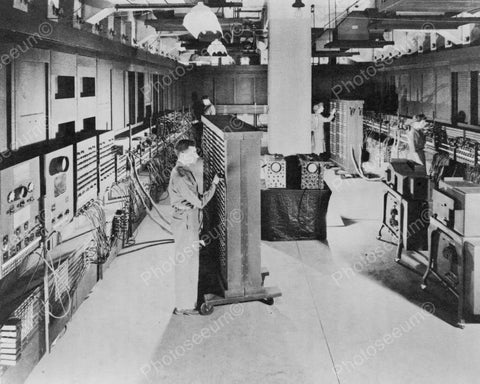 Massive ENIAC Vintage Computer 1940s 8x10 Reprint Of Old Photo - Photoseeum