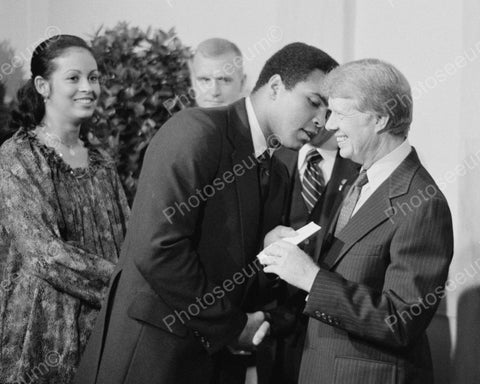Muhammad Ali Whispers In President Carter Ear Vintage 8x10 Reprint Of Old Photo - Photoseeum