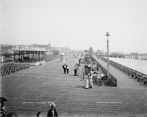 Asbury Park NJ Boardwalk 1900s 8x10 Reprint Of Old Photo - Photoseeum