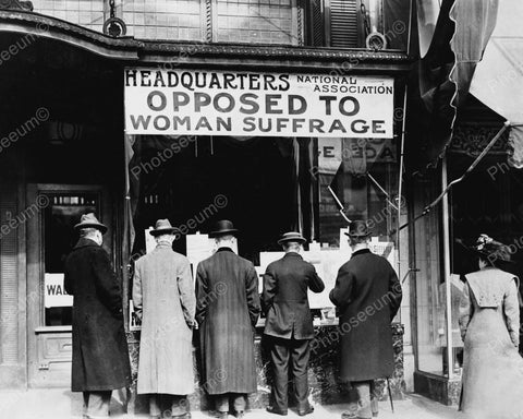 Headquarters Opposed To Woman Suffrage 1911 Vintage 8x10 Reprint Of Old Photo - Photoseeum