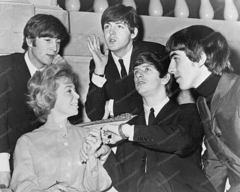 Beatles with Dr Joyce Brothers in 1964  8x10 Reprint Of Old Photo - Photoseeum