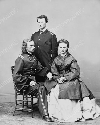 Colonel George Custer Family Portrait 1800s 8x10 Reprint Of Old Photo - Photoseeum