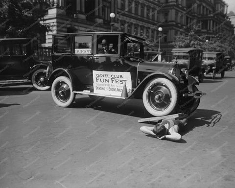 Strongman Lays Under Car! Vintage 1920s 8x10 Reprint Of Old Photo - Photoseeum