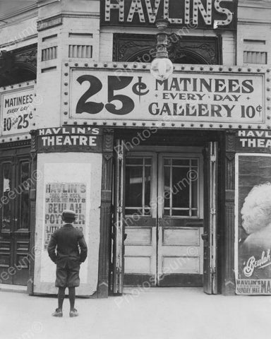 Havlins Theatre 25 cent Matinees 1900s 8x10 Reprint Of Old Photo - Photoseeum