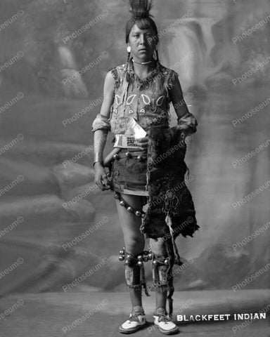 Black Feet Indian Vintage 8x10 Reprint Of Old Photo - Photoseeum