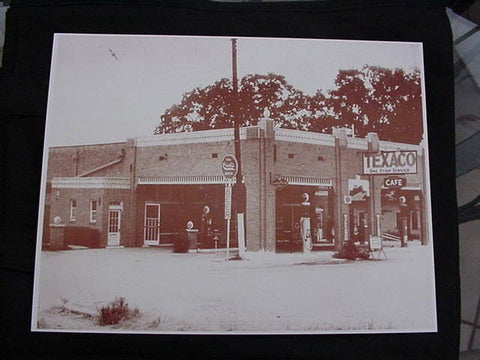 Texaco Gas Station Old Gas Visible Pumps Vintage Sepia Card Stock Photo 1930s - Photoseeum