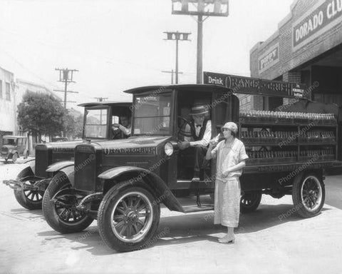Orange Crush Pop Delivery Truck Vintage 1920s 8x10 Reprint Of Old Photo - Photoseeum