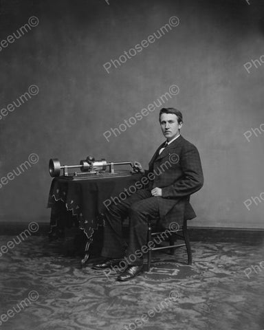 Thomas Edison 1880 Vintage 8x10 Reprint Of Old Photo - Photoseeum