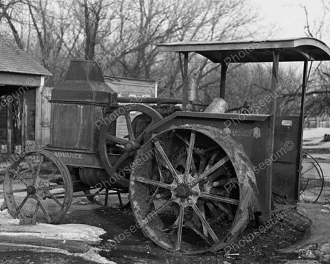 Advance Rumely Farm Steam Tractor 1930s 8x10 Reprint Of Old Photo - Photoseeum