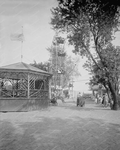 Arlington Beach Ferris Wheel Virgina 8x10 Reprint Of Old Photo - Photoseeum