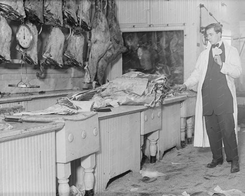 Butcher 1910 Vintage 8x10 Reprint Of Old Photo - Photoseeum